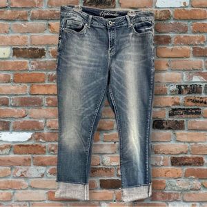 Hydraulic - Faded Blue Jeans, Can Be Worn Cuffed Or Uncuffed. A2.